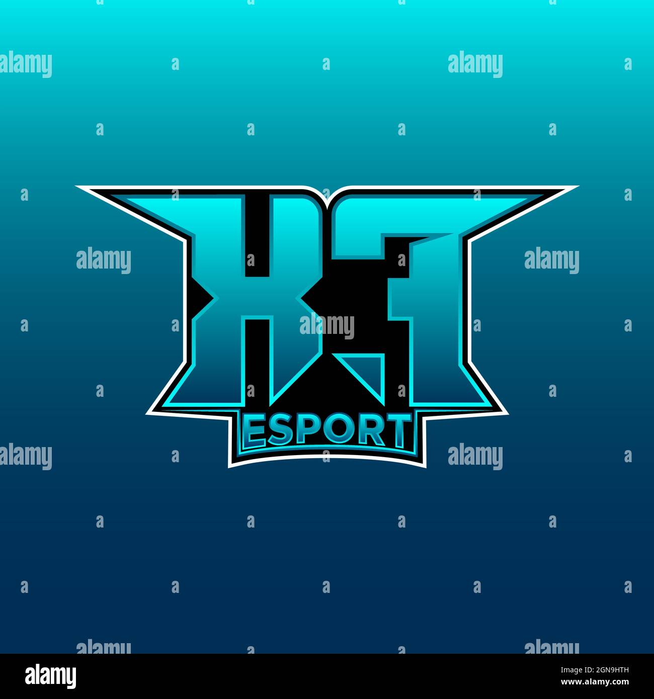 Logo UF Monogramme Gaming avec gaz forme dessins modèle vecteur icône moderne Illustration de Vecteur