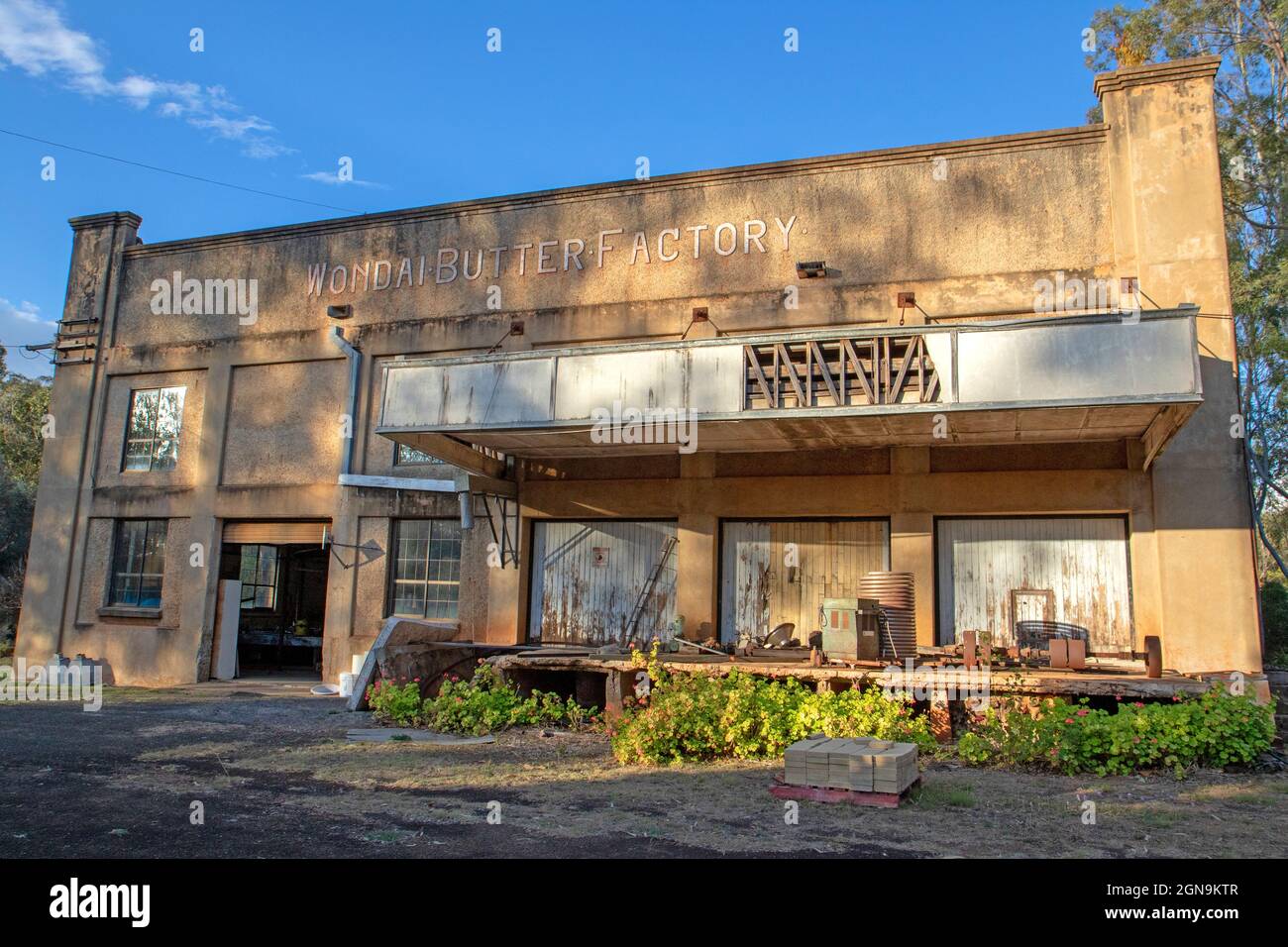 Ancienne usine de beurre à Wondai Banque D'Images