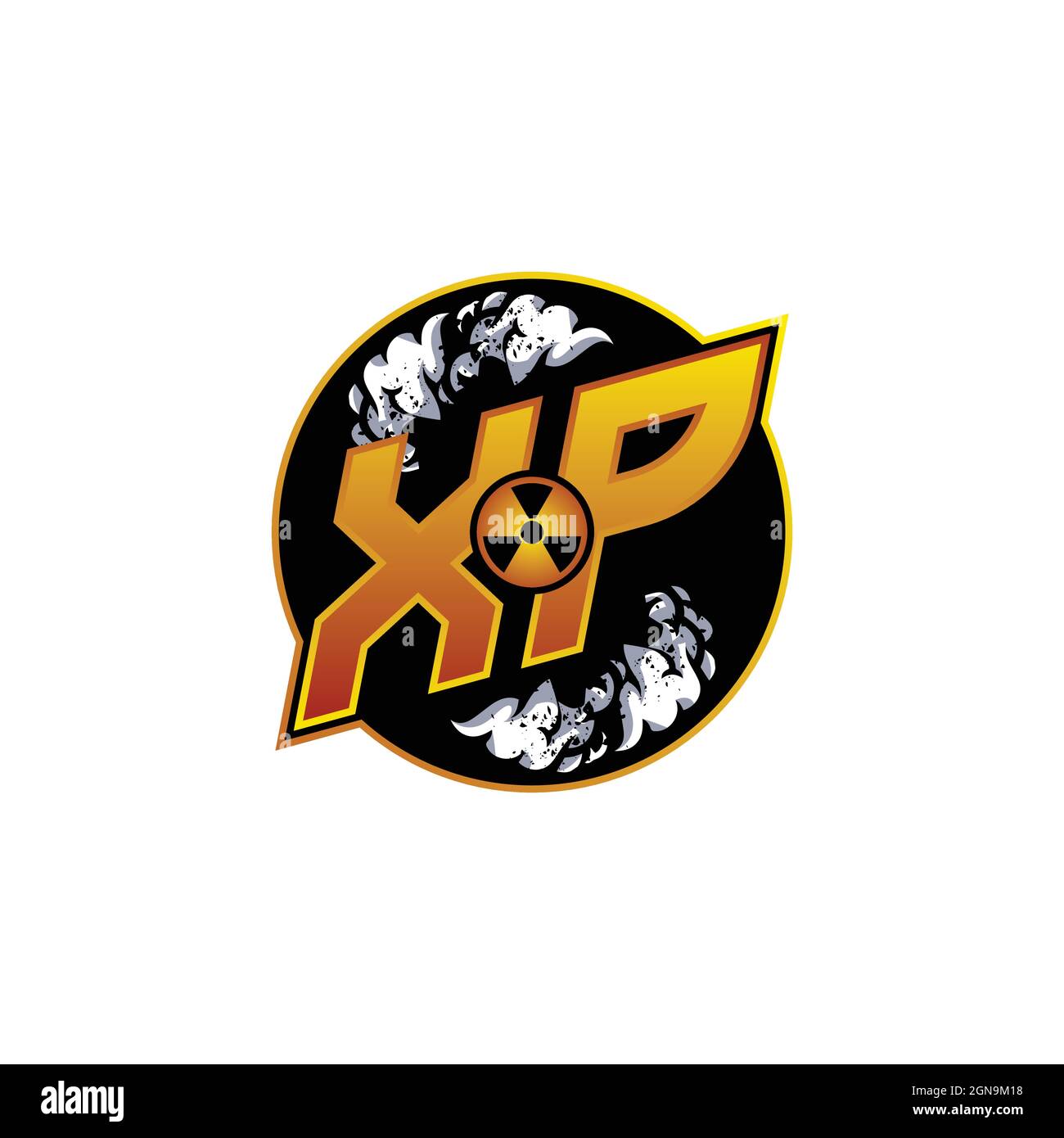 Logo XP Monogramme Gaming avec Gas forme conceptions modèle vecteur icône moderne Illustration de Vecteur