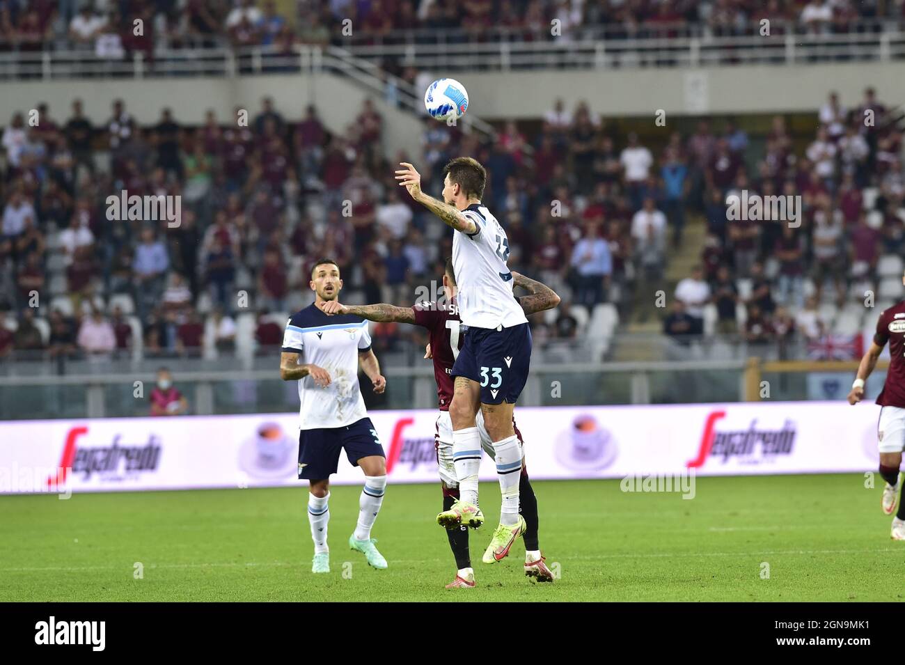 Pendant de la série Un match entre Torino FC / SS Lazio au Stadio Olimpico di Torino le 23 septembre 2021 à Turin, Italie. Banque D'Images