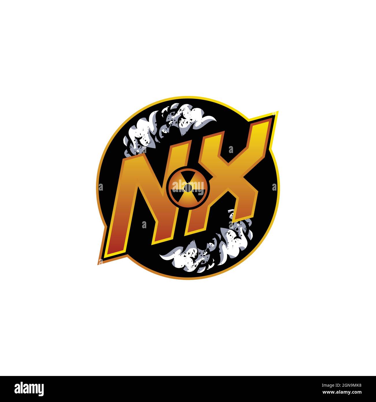 Logo NX Monogramme Gaming with Gas Shape designs modèle vecteur icône moderne Illustration de Vecteur