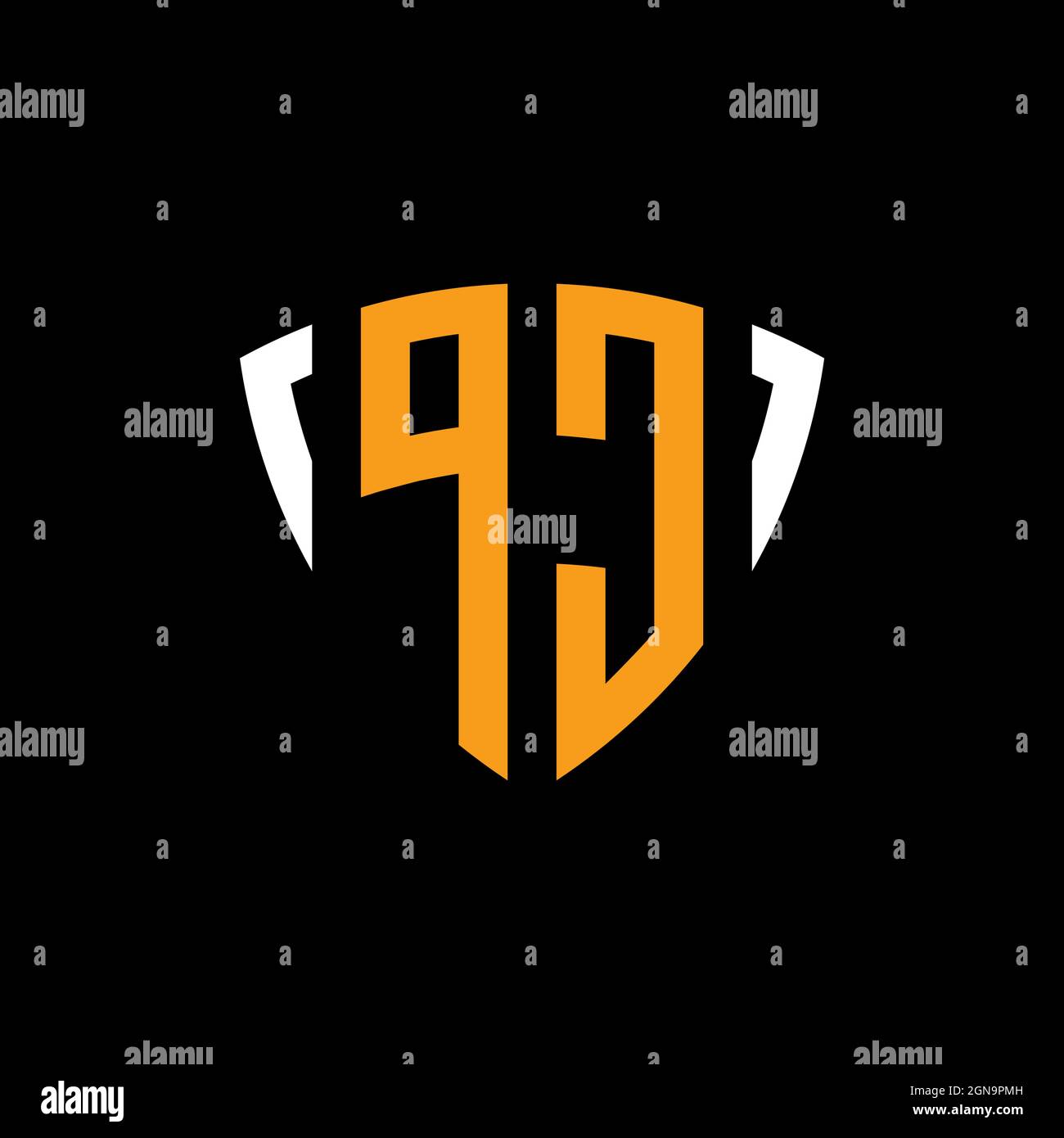 SM Monogram logo lettre casque et microphone style vectoriel, logo Podcast Studio Illustration de Vecteur