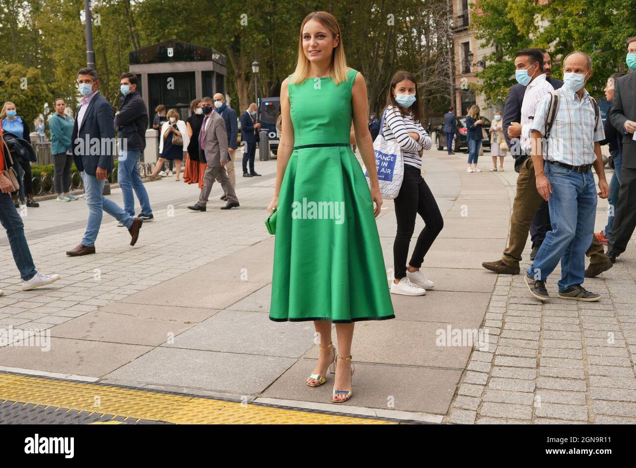 Madrid, Espagne. 23 septembre 2021. Andrea Levy assiste à l'ouverture de la saison du Théâtre Royal. (Photo par Atilano Garcia/SOPA Images/Sipa USA) crédit: SIPA USA/Alay Live News Banque D'Images