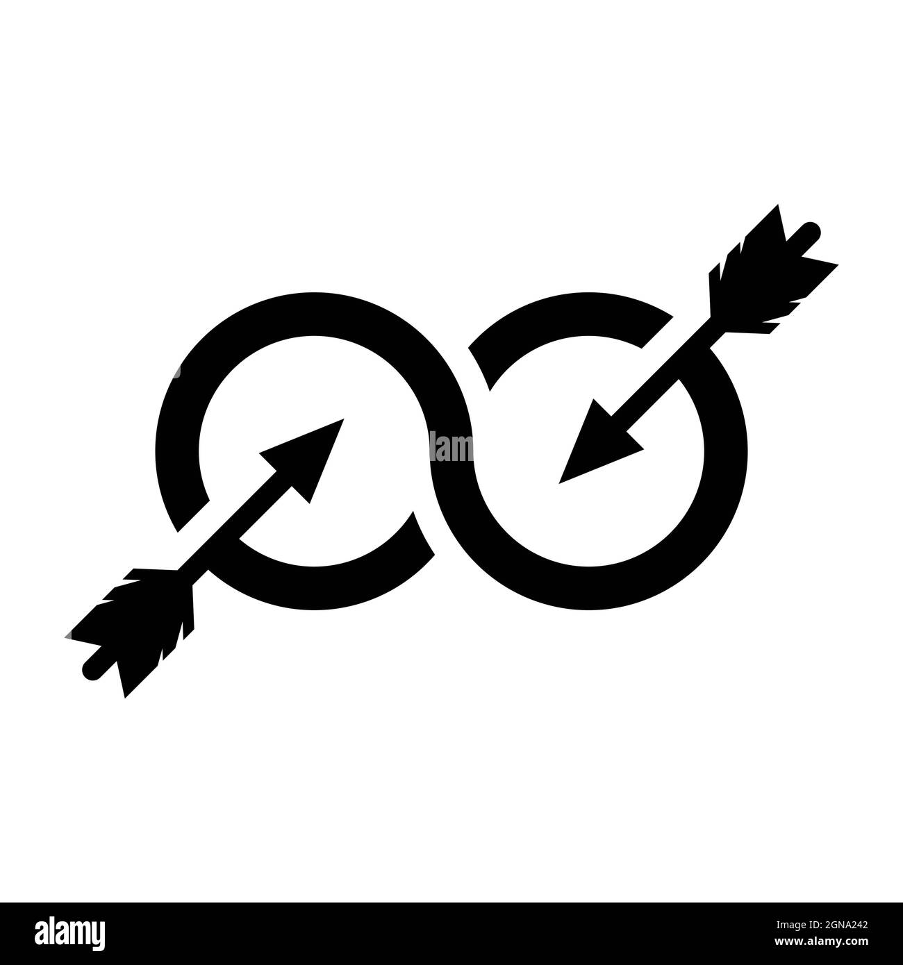 Flèches vecteur infini icône logo modèle conception Banque D'Images