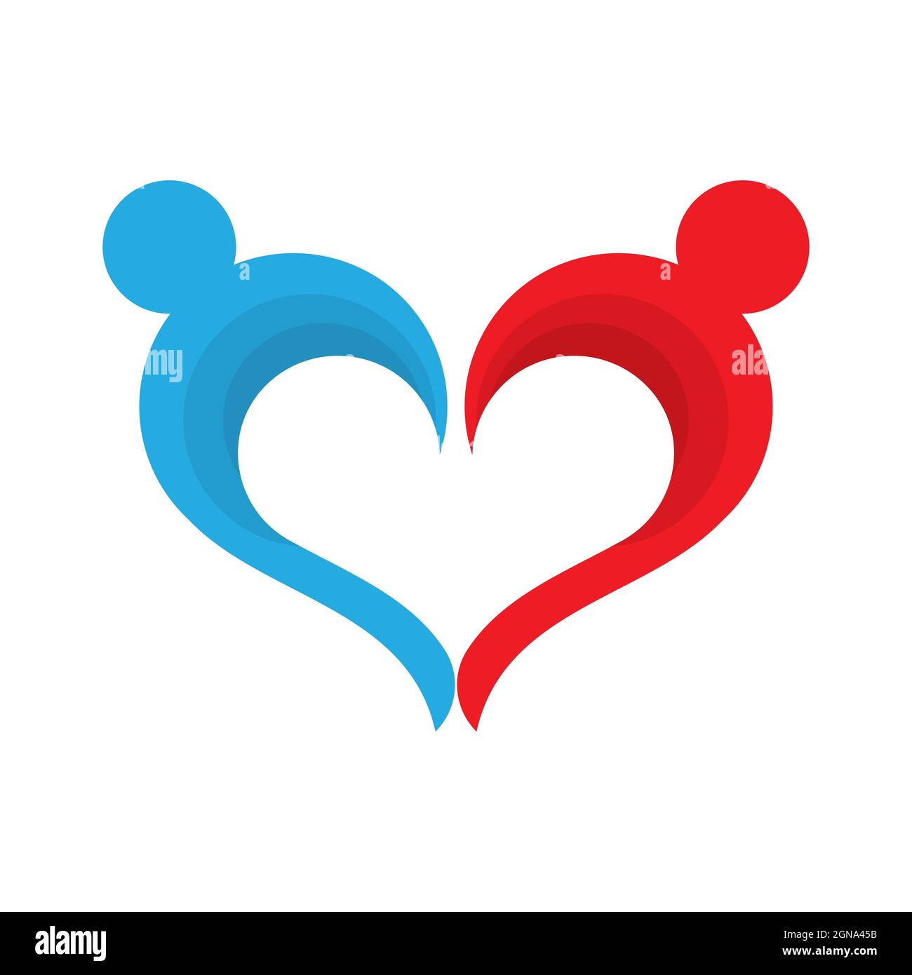 Modèle de logo de soins cardiaques motif vectoriel d'icône Banque D'Images