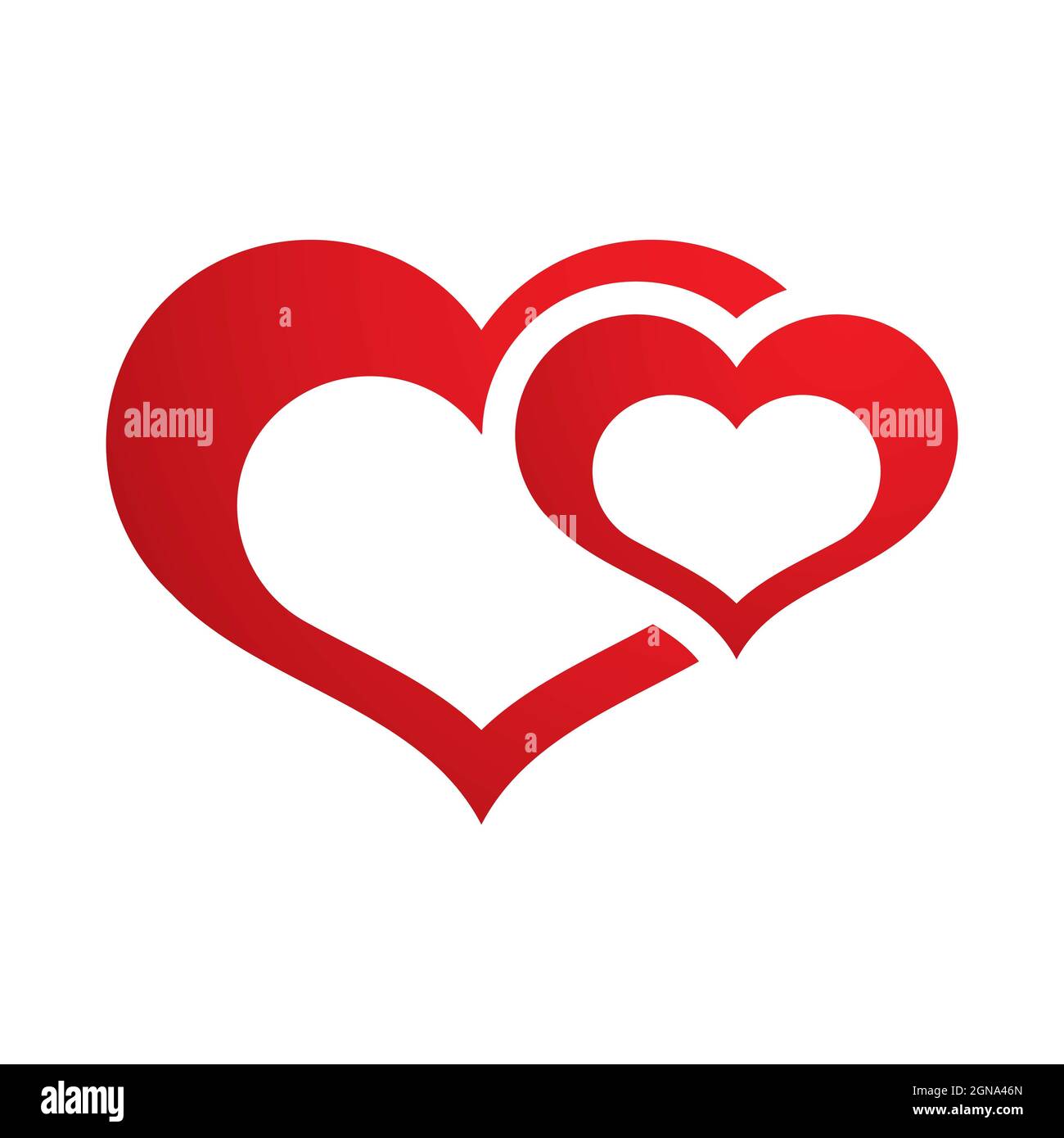 Logo Love modèle vectoriel de conception d'icône Banque D'Images