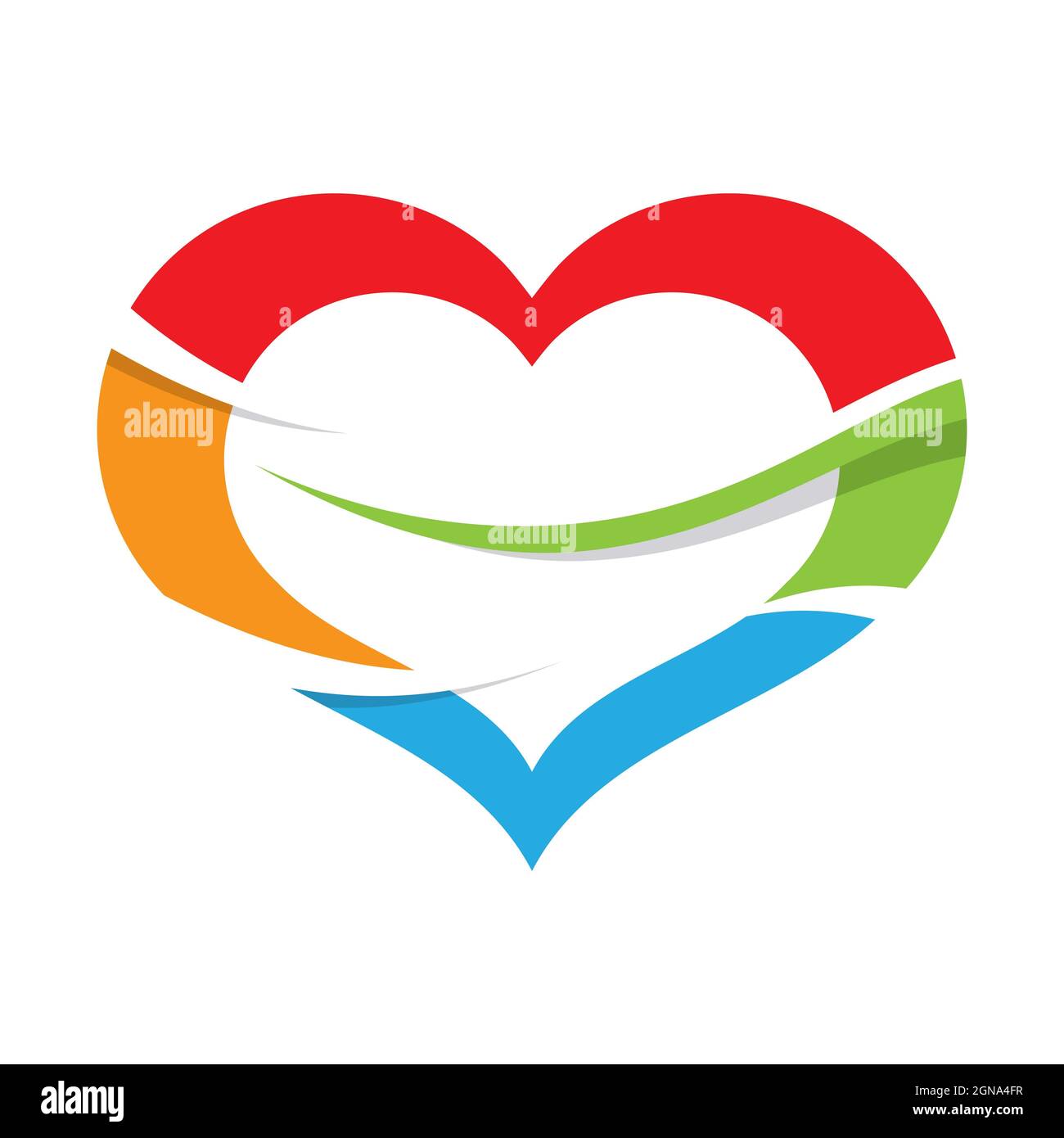 Logo Love modèle vectoriel de conception d'icône Banque D'Images