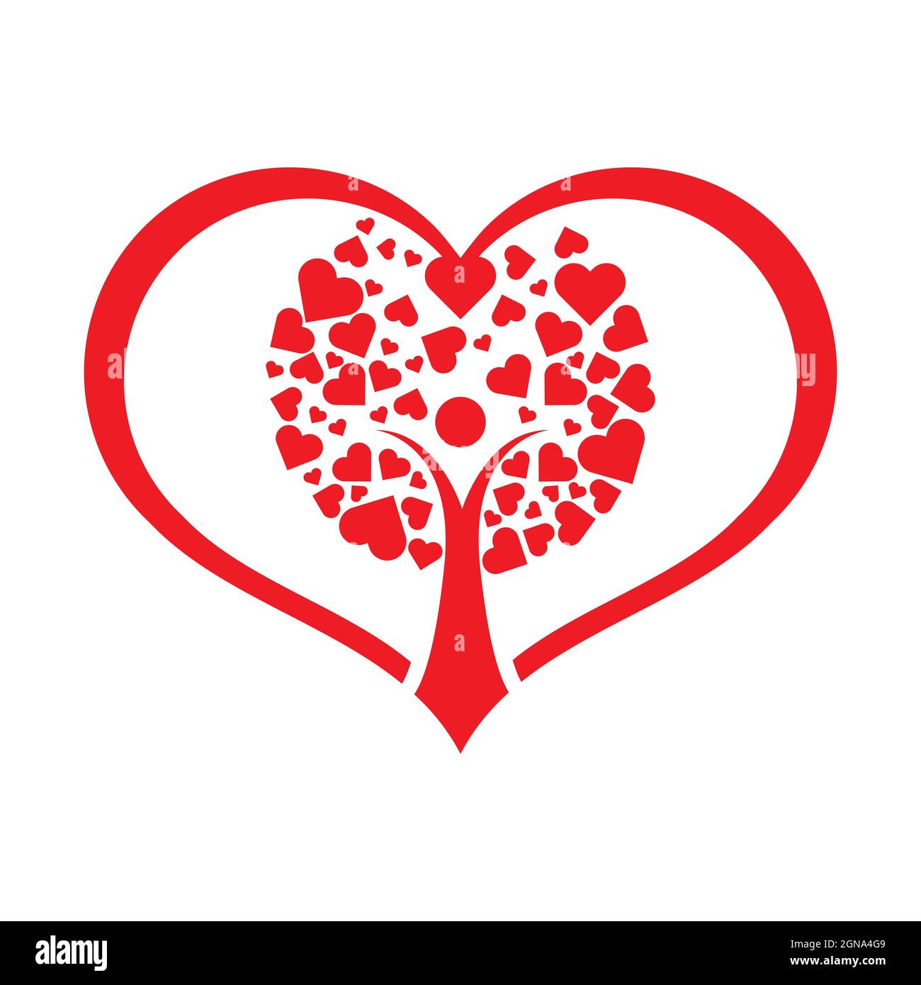 Modèle de logo de soins cardiaques motif vectoriel d'icône Banque D'Images