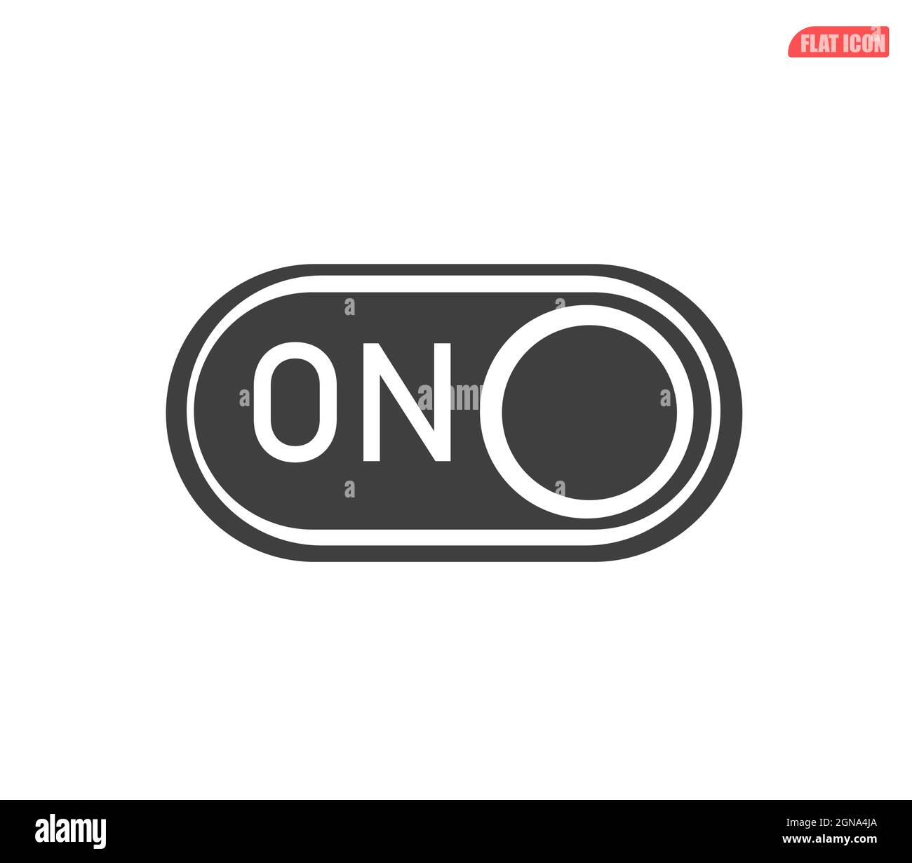 Sur l'icône plate du bouton à bascule, basculer l'illustration du vecteur de commutation Illustration de Vecteur