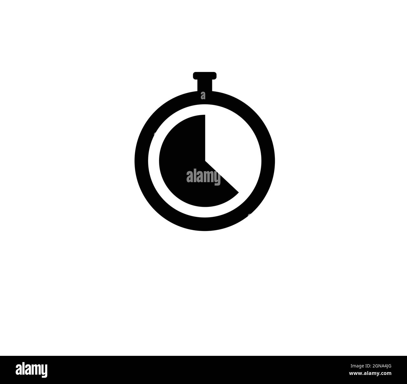 Icône de vecteur de chronomètre, symbole de compte à rebours Illustration de Vecteur