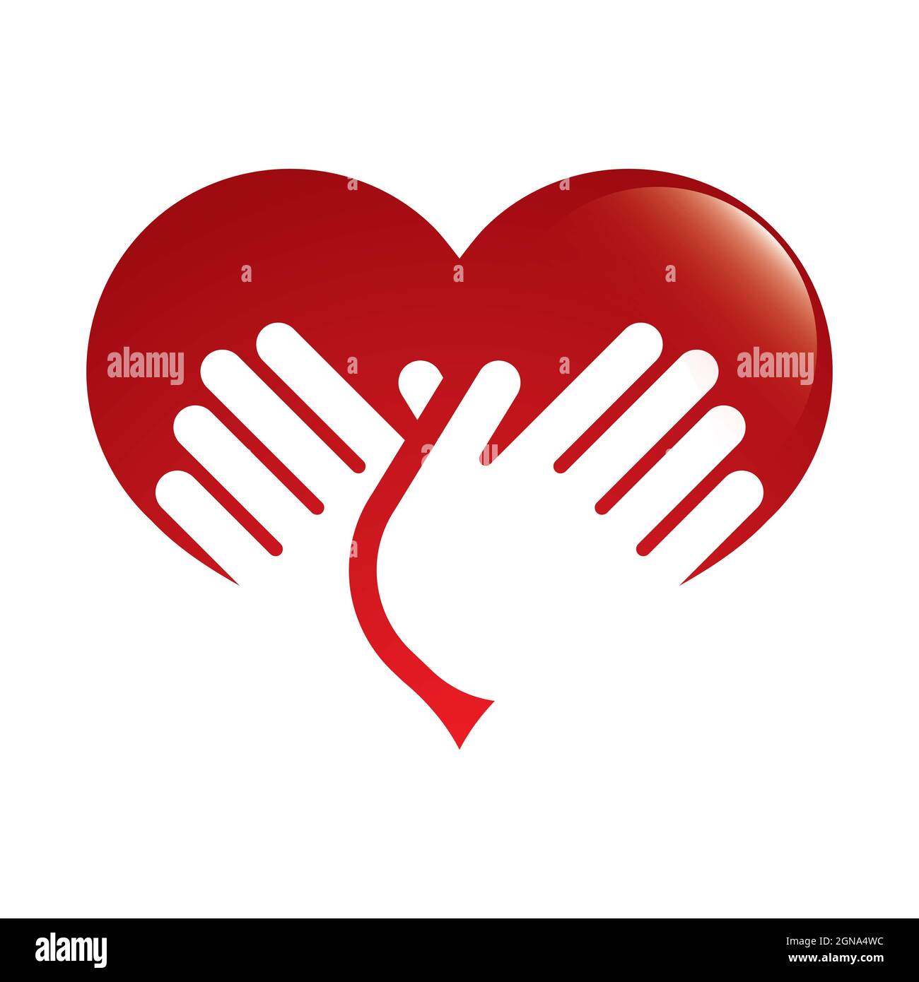 Modèle de logo de soins cardiaques motif vectoriel d'icône Banque D'Images