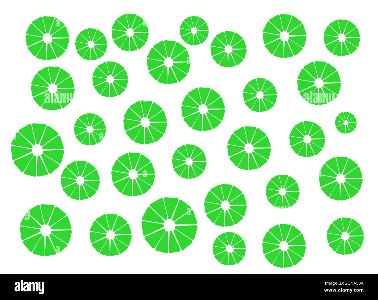 Fond de motif de tranches de citron vert, texture de tranches de citron Illustration de Vecteur