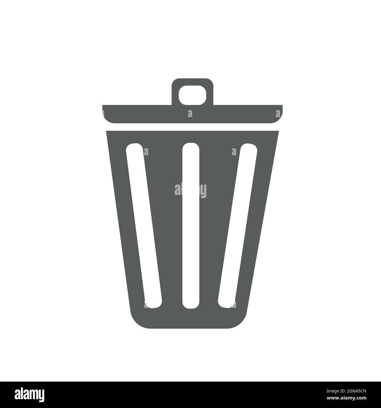 Supprimer l'illustration du vecteur d'icône, bac à poussière Illustration de Vecteur