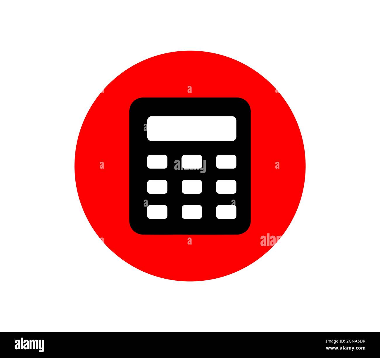Icône de la calculatrice, illustration vectorielle du symbole de la calculatrice sur fond blanc Illustration de Vecteur