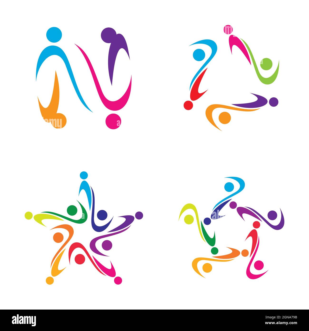 modèle de logo de communauté conception de jeu d'icônes vectorielles Banque D'Images