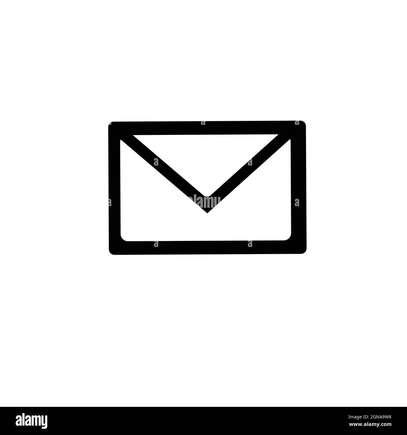 Symbole du courrier isolé sur fond blanc, lettre signe Illustration de Vecteur