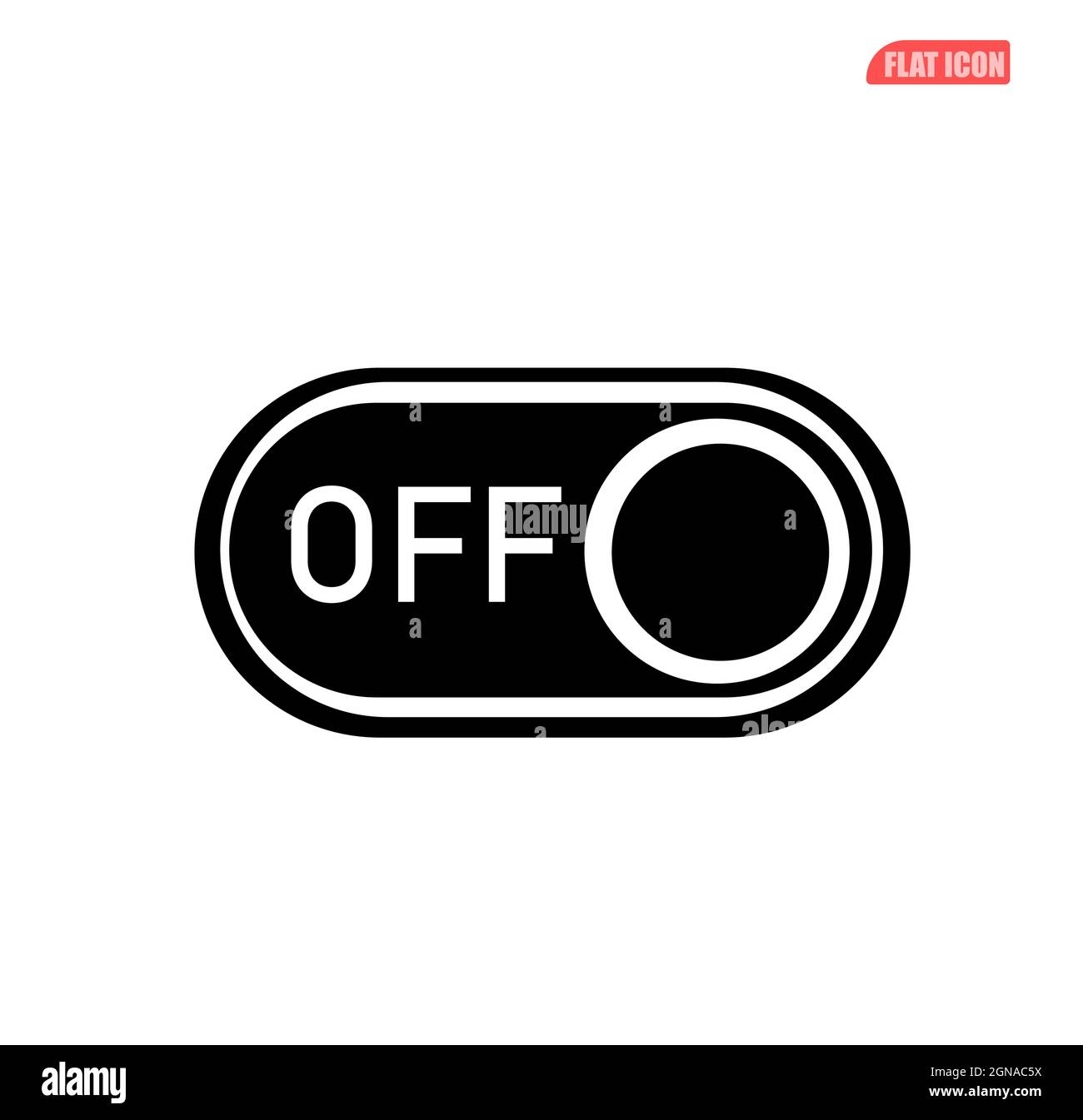 Icône du bouton de basculement Arrêt, bouton Arrêt Illustration de Vecteur