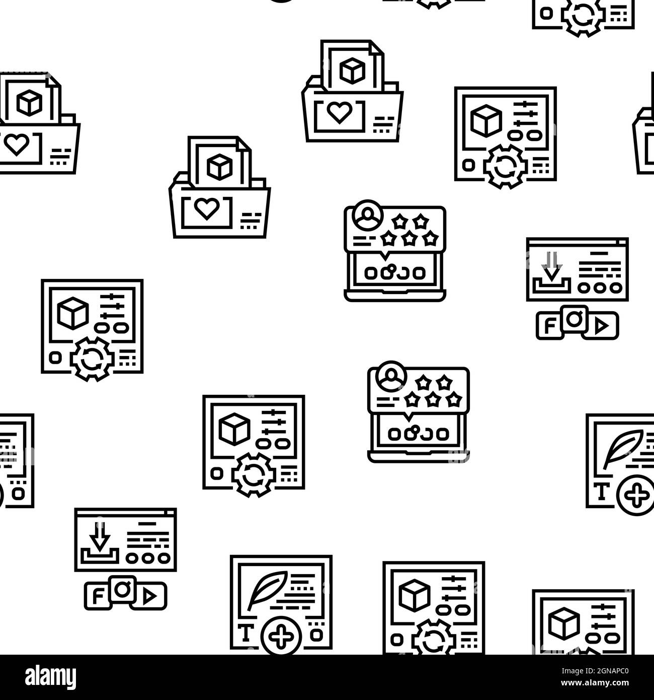 Motif transparent vectoriel de contenu généré par l'utilisateur Illustration de Vecteur