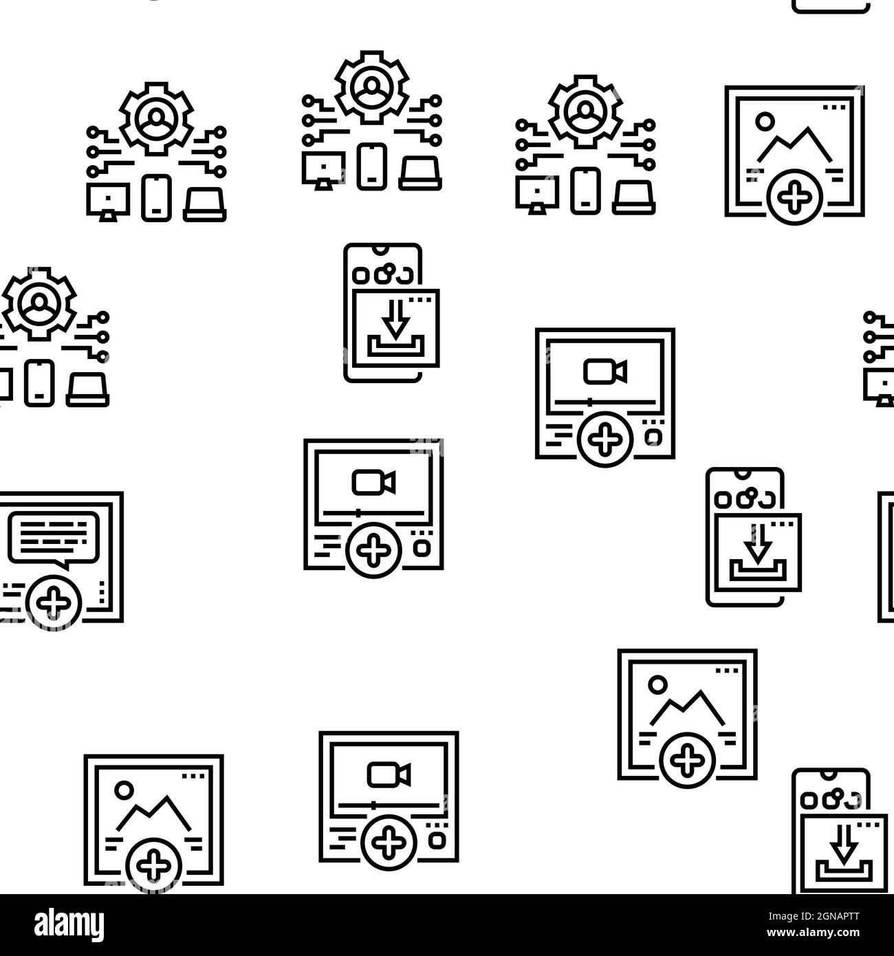Motif transparent vectoriel de contenu généré par l'utilisateur Illustration de Vecteur