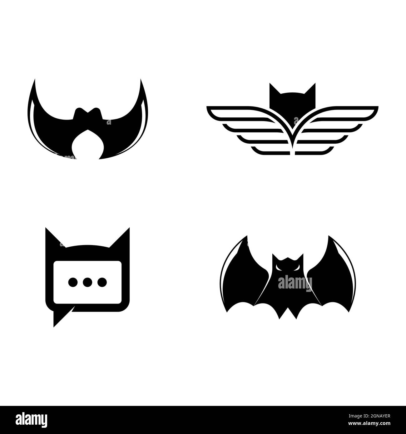 Modèle de logo de chauve-souris motif vectoriel d'icônes Banque D'Images
