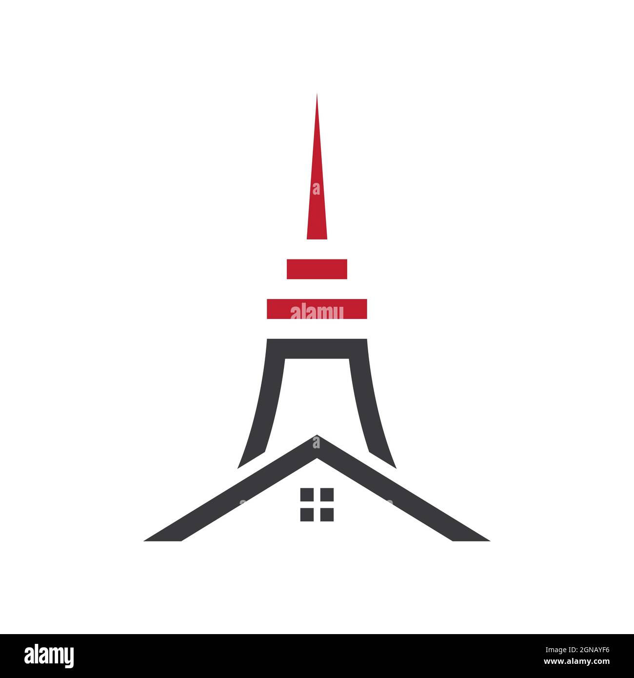 Logo de l'immobilier Banque D'Images
