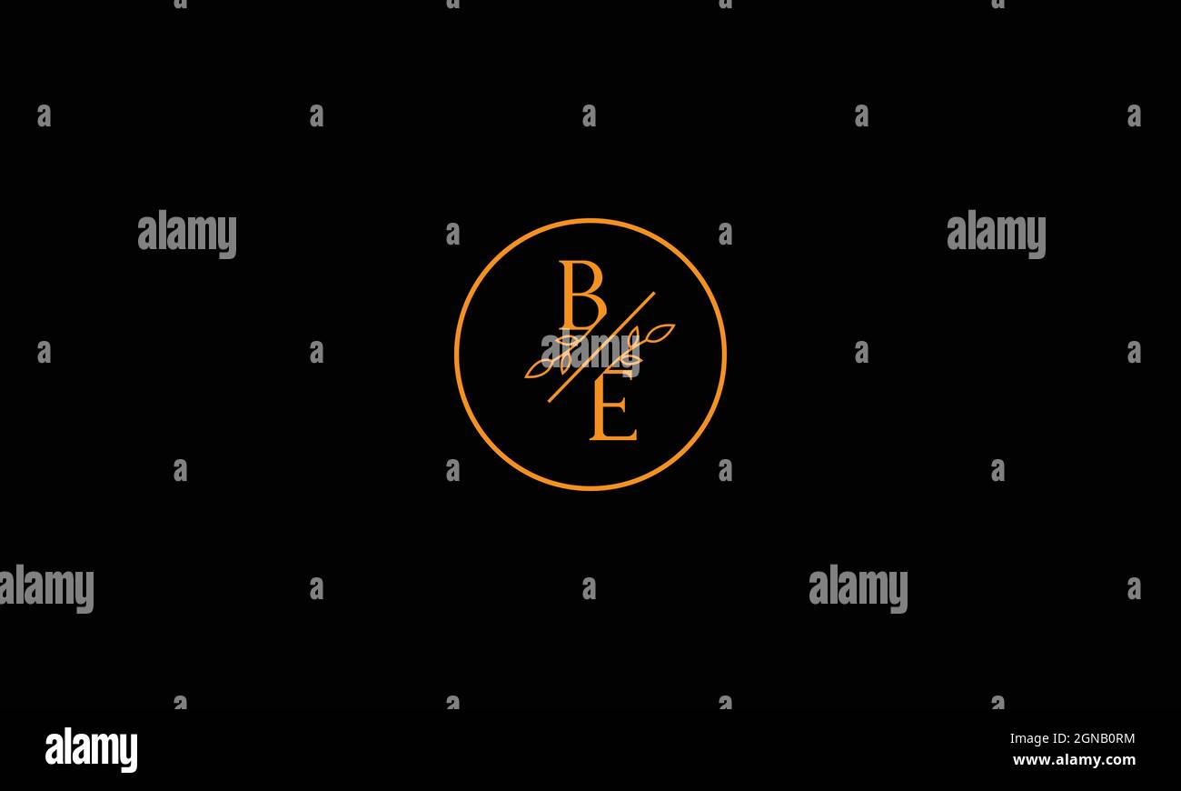 LOGO LETTER B OU BE AVEC DESSIN AU TRAIT POUR L'ILLUSTRATION Illustration de Vecteur