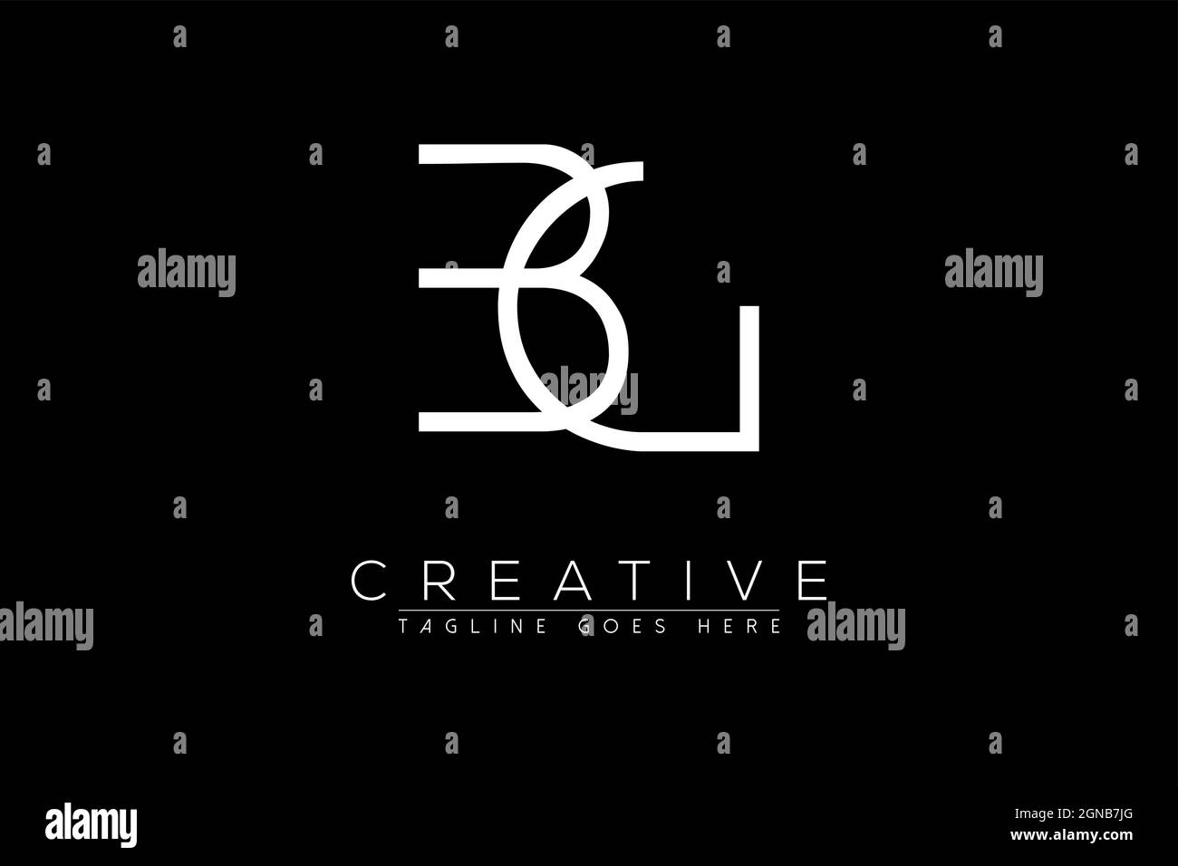 Lettre bg, gb, g, b, abstrait initiale monogramme lettre alphabet logo design Illustration de Vecteur