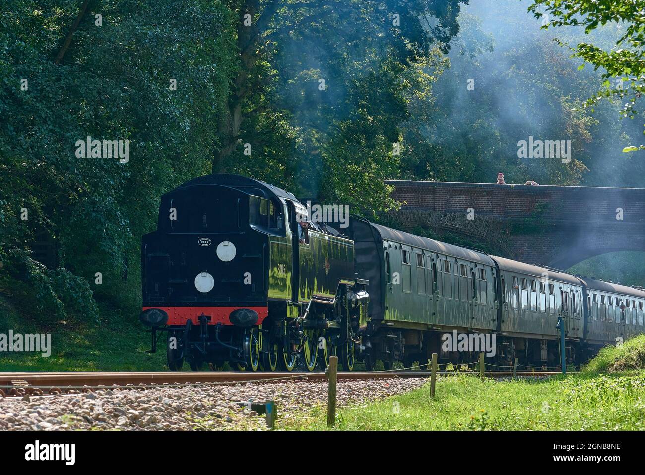 2-6-4 locomotive-citerne à vapeur sur le chemin de fer Bluebell Banque D'Images