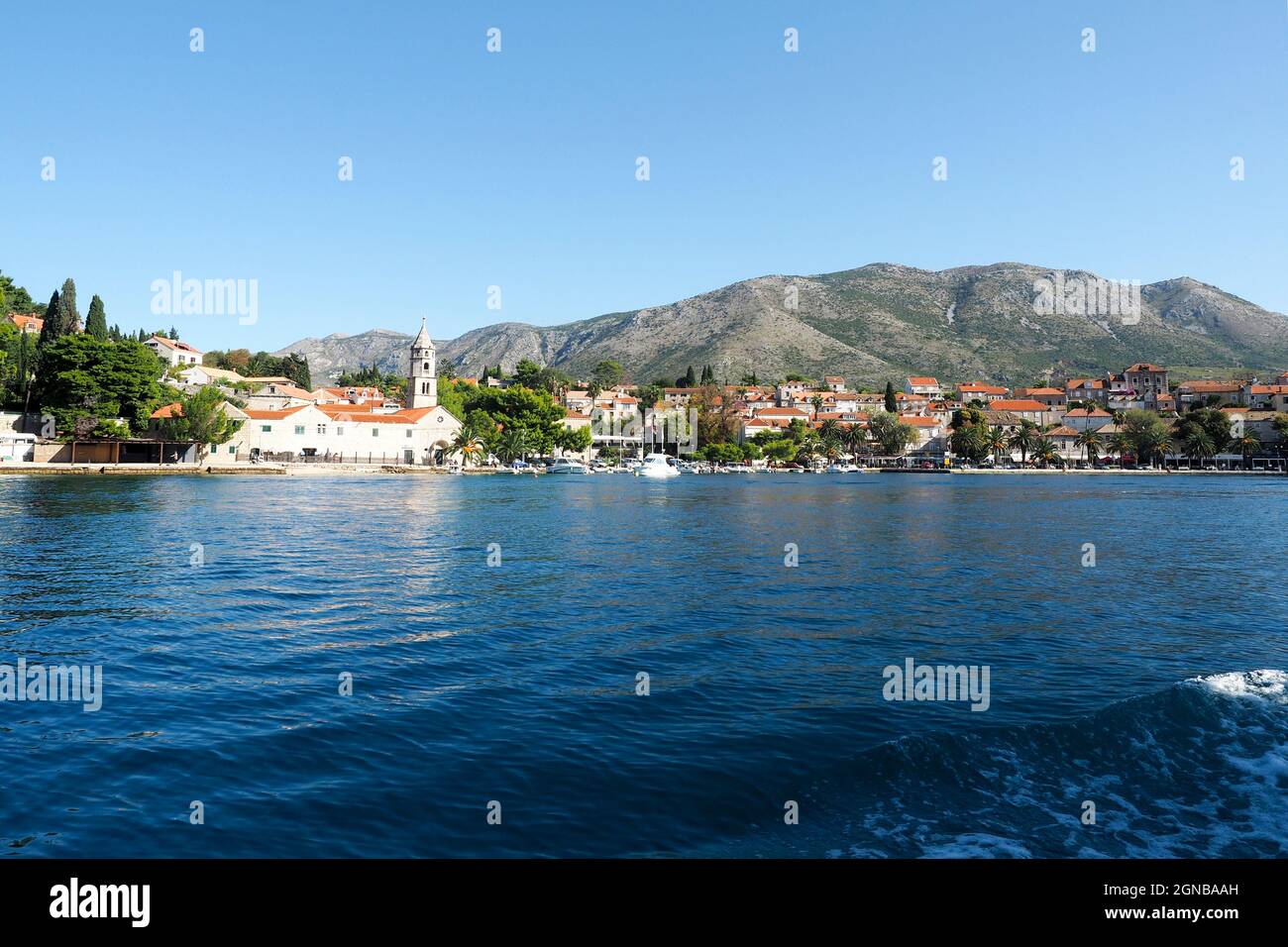 Cavtat, Croatie sur la côte Adriatique à 15 kilomètres (9 miles) au sud de Dubrovnik Banque D'Images