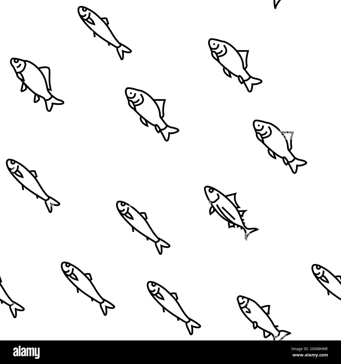 Pêche commerciale Aquaculture Vector Seamless Pattern Illustration de Vecteur