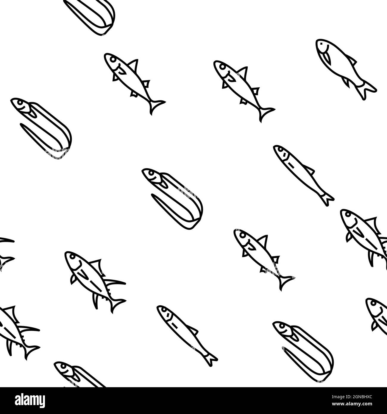 Pêche commerciale Aquaculture Vector Seamless Pattern Illustration de Vecteur