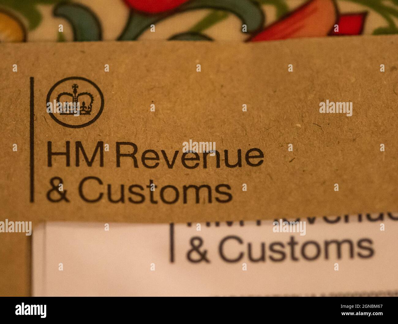 Un gros plan de la lettre de HMRC, Lancashire, Royaume-Uni Banque D'Images