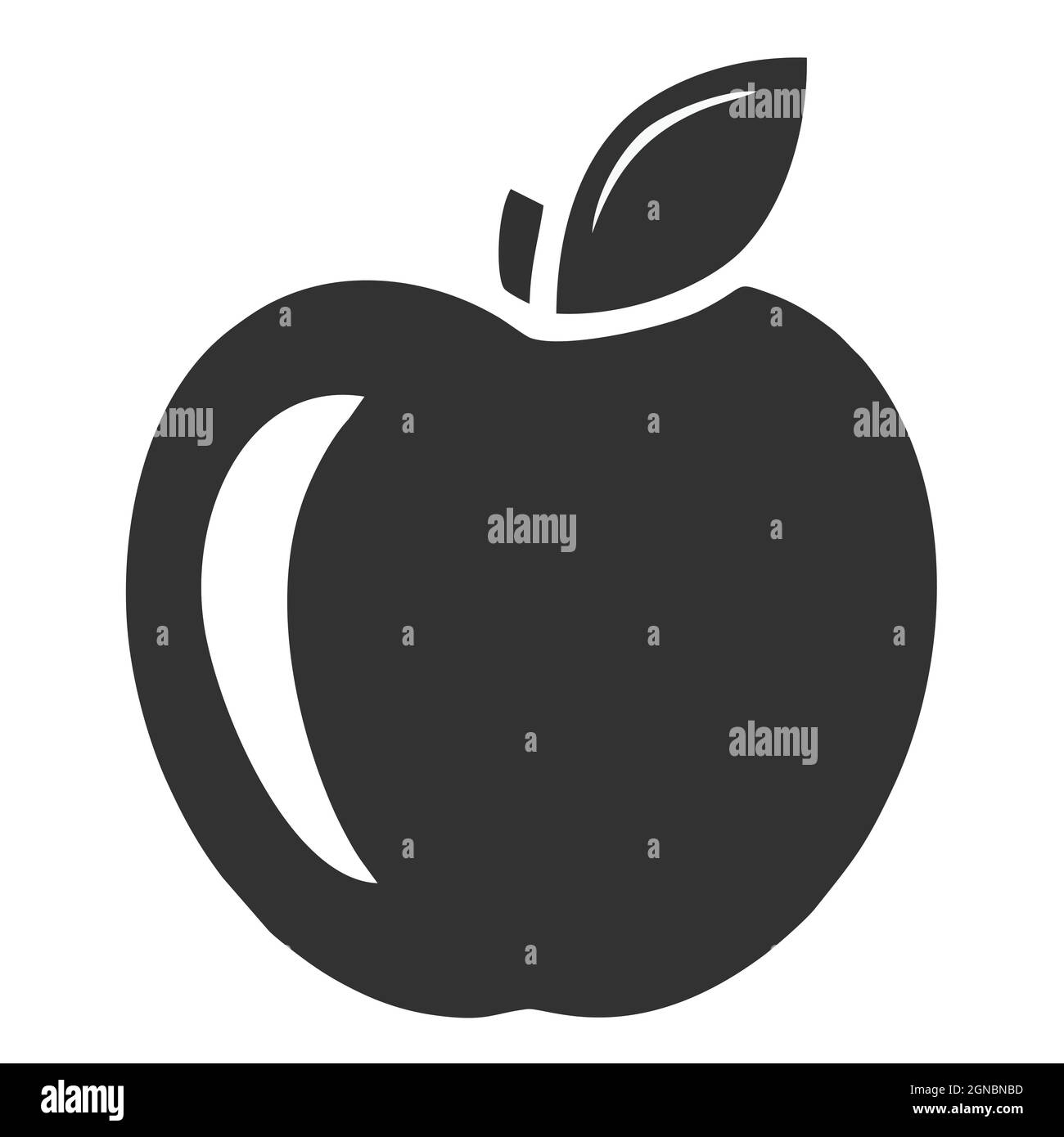 icône de pomme isolée sur fond blanc de la collection alimentaire. icône de pomme ligne fine contour linéaire symbole de pomme pour le logo Illustration de Vecteur