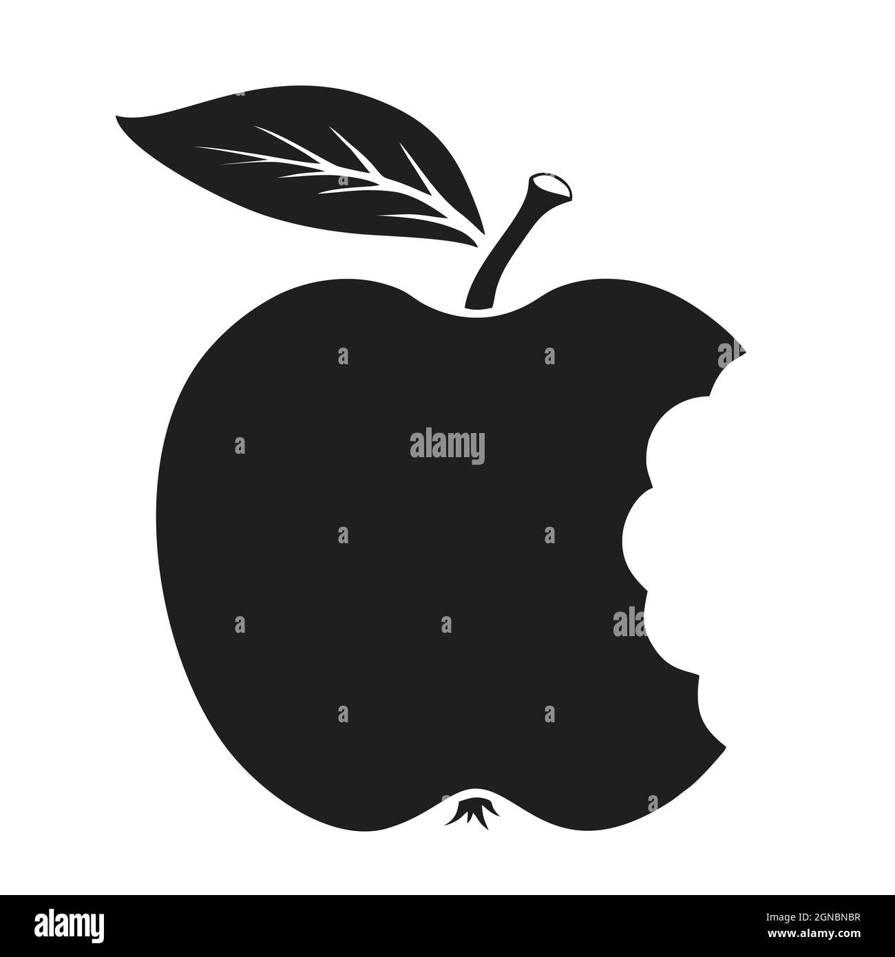 icône de pomme isolée sur fond blanc de la collection alimentaire. icône de pomme ligne fine contour linéaire symbole de pomme pour le logo Illustration de Vecteur