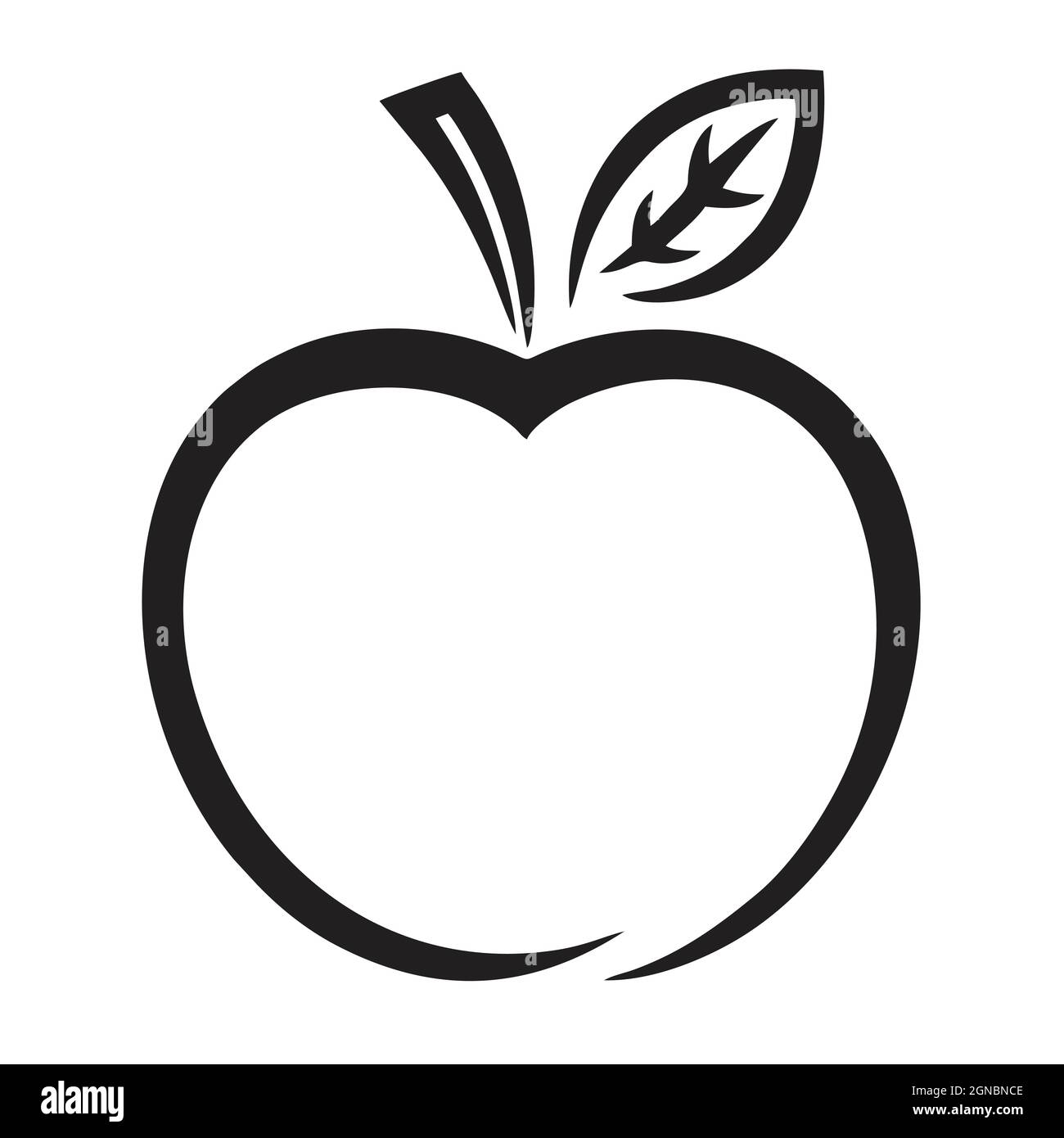 icône de pomme isolée sur fond blanc de la collection alimentaire. icône de pomme ligne fine contour linéaire symbole de pomme pour le logo Illustration de Vecteur