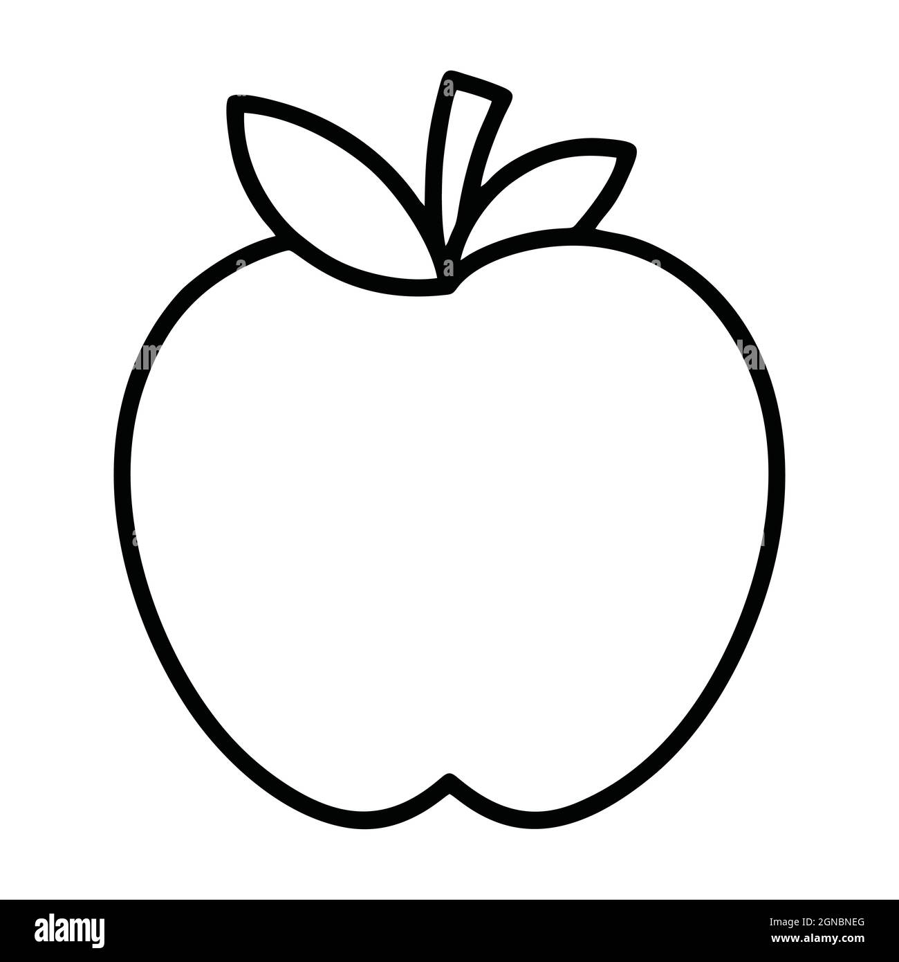 icône de pomme isolée sur fond blanc de la collection alimentaire. icône de pomme ligne fine contour linéaire symbole de pomme pour le logo Illustration de Vecteur