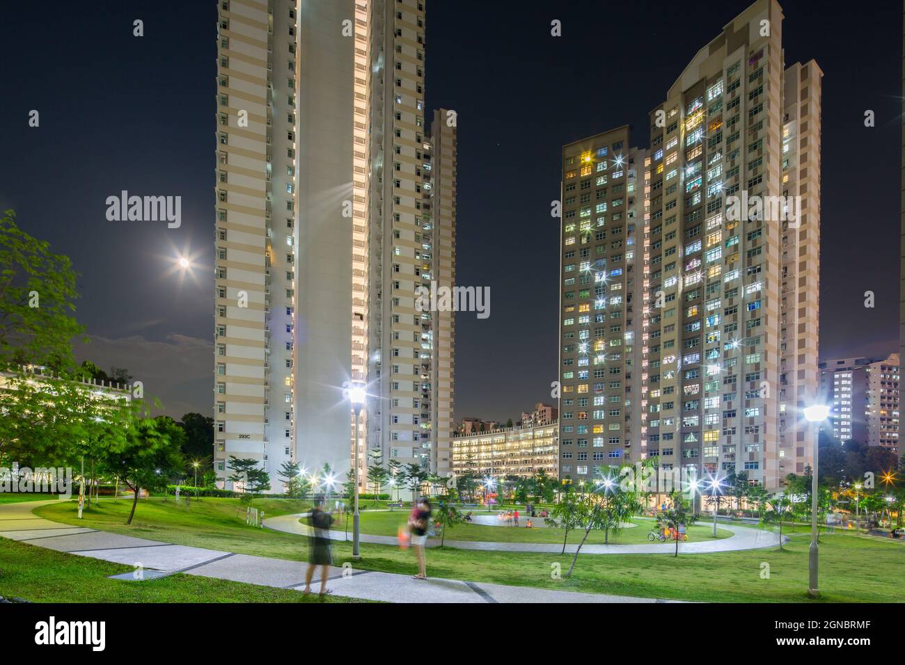 Fête de la mi-automne dans cet espace communautaire, Bukit batok, Singapour. Banque D'Images
