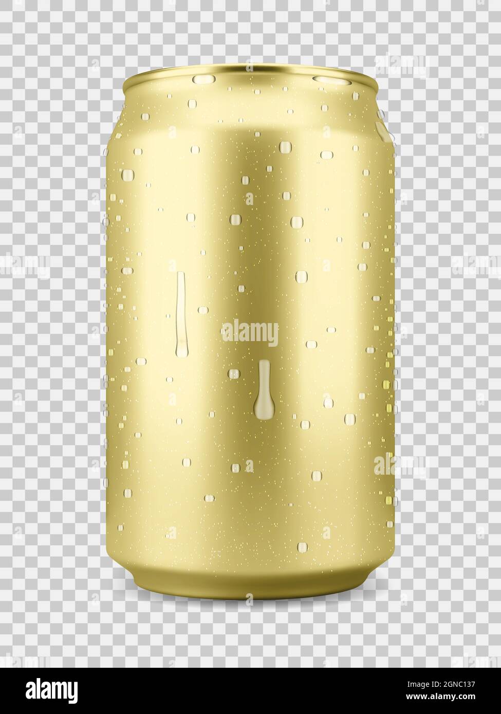 Une boisson gazeuse ou une bière en aluminium réaliste Illustration de Vecteur