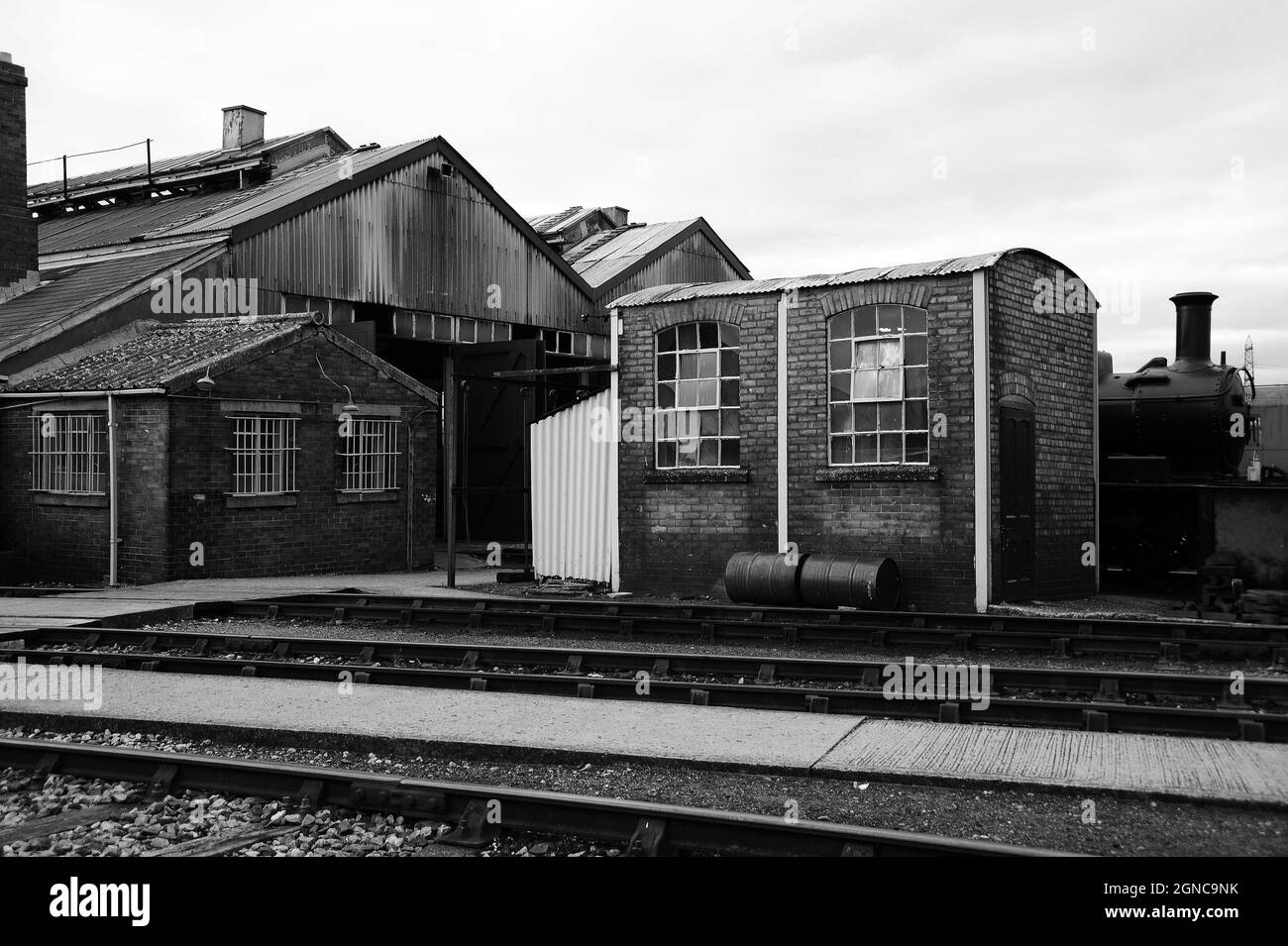 '1466' sur le hangar à Didcot. Banque D'Images