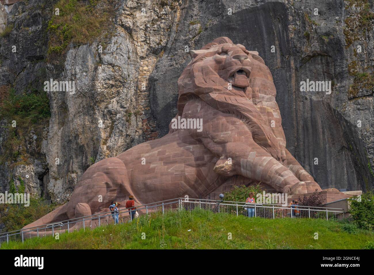 Belfort, France - 09 04 2021 : le Lion de Bartholdi Banque D'Images