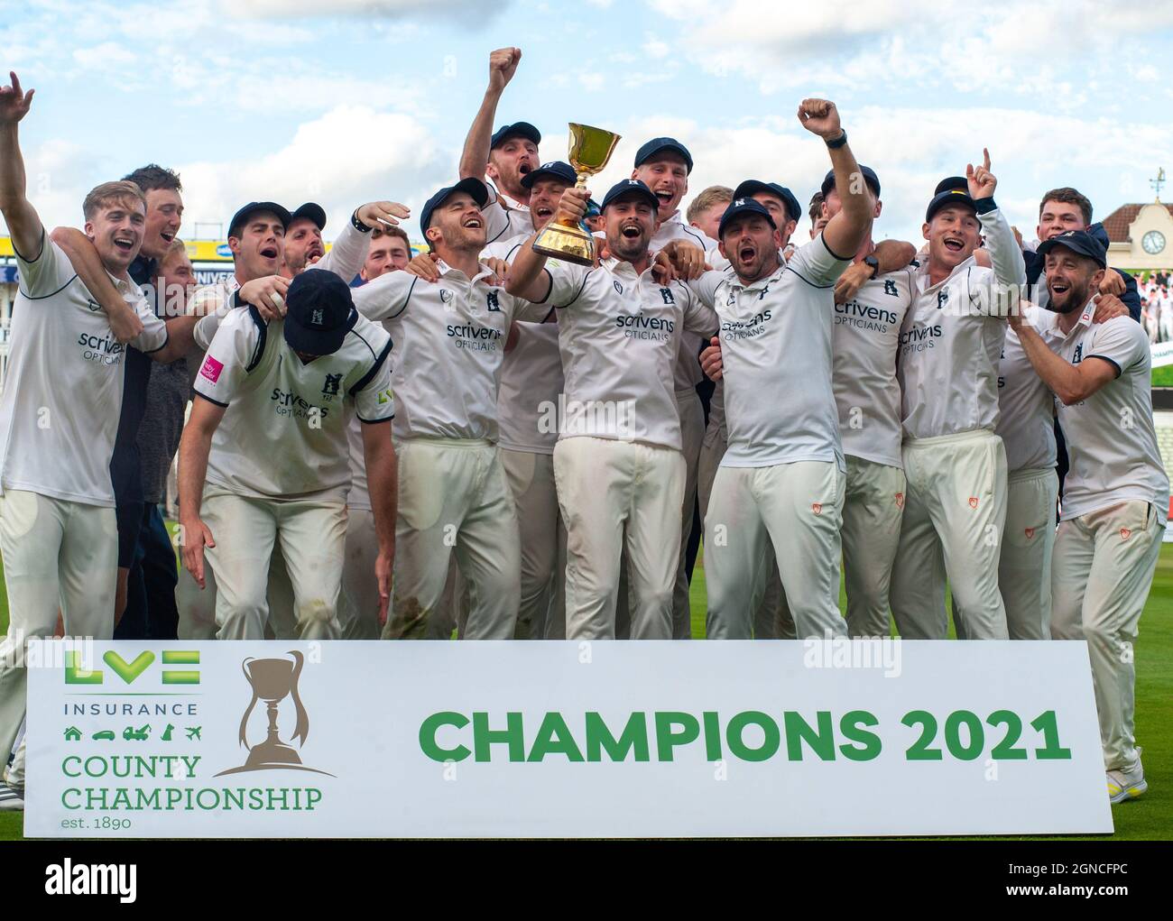 Wawickshire champions 2021 hommes Cricket - County Championship Warwickshire / Somerset jeu de 4 jours Banque D'Images