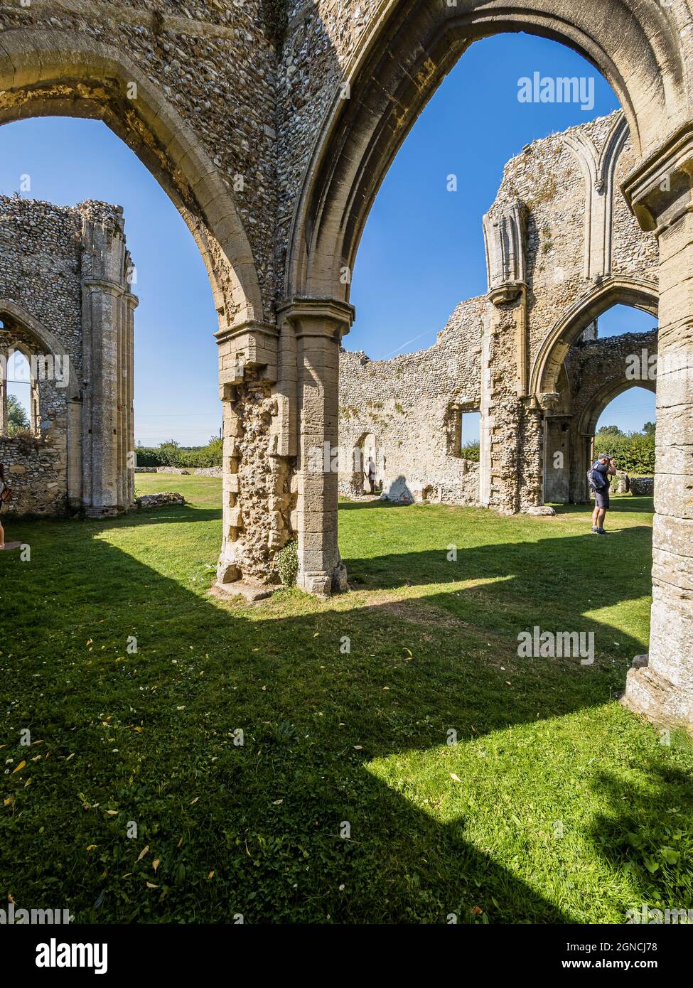 Ruines de l'abbaye de Creake à Norfolk, Angleterre Banque D'Images