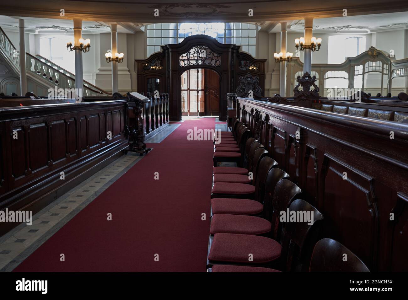 Hambourg, Allemagne - 18 juillet 2021 - l'intérieur de l'église Saint-Michel - l'une des cinq principales églises luthériennes de Hambourg Banque D'Images