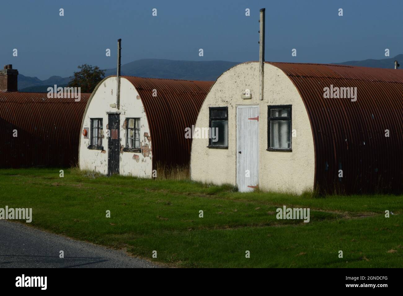 Cultybragan deuxième Guerre mondiale Pow Camp, Comrie, aujourd'hui en 2021, en cours de réaménagement en tant qu'attraction touristique, en tant que locaux d'affaires et pour une utilisation communautaire Banque D'Images