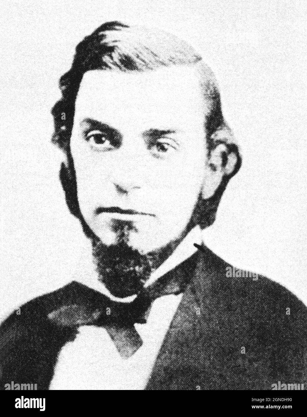 1870 environ , Pittsburgh , USA : le Pasteur CHARLES TAZE RUSSELL ( 1852 - 1916 ) fondateur de l'ordre religieux TÉMOINS DE JÉHOVAH - TESTIMONI DI GEOVA - RELIGION - RELIGIONE - BIBIA - BIBBLE --- Archivio GBB Banque D'Images
