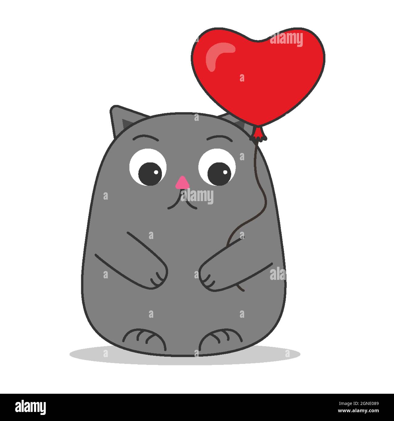 Chat Gris Mignon Avec Un Ballon De Coeur Sur Une Corde Dans Ses Pattes Avec Un Museau Heureux Dans Un Style De Dessin Anime Une Parodie Du Film Il Enfants Bebe Carte Chat Gris Mignon Avec Un Ballon De Coeur Sur Une Corde Dans Ses Pattes Avec Un Museau Heureux Dans Un Style De Dessin Anime Une Parodie Du Film Il Enfants Bebe Carte