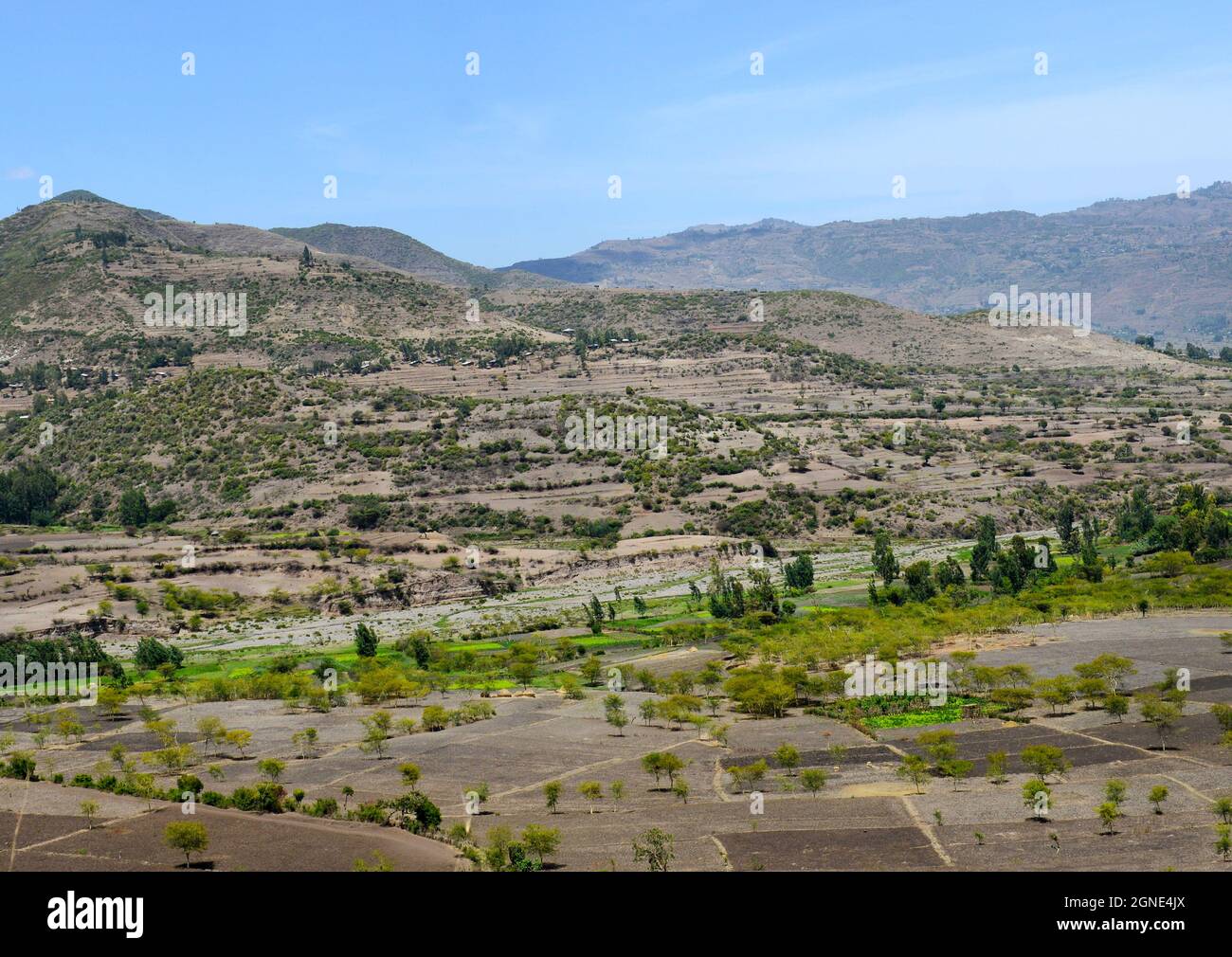 Paysages pittoresques le long de la route entre Dessie et Weldiya en Éthiopie. Banque D'Images Paysages pittoresques le long de la route entre Dessie et Weldiya en Éthiopie. Banque D'Images