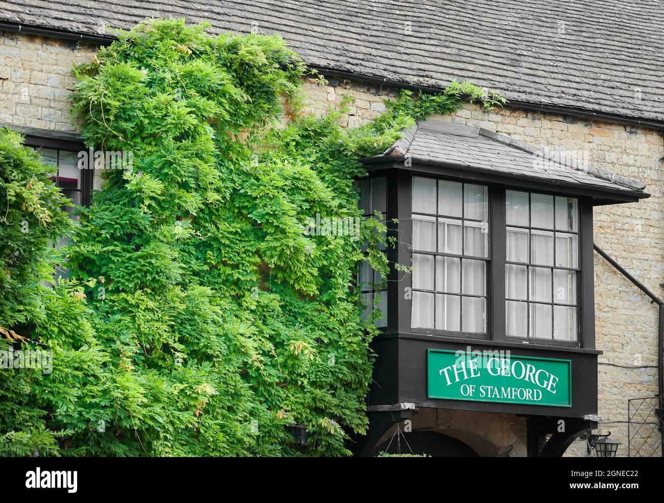 The George inn, Stamford, Angleterre. Banque D'Images