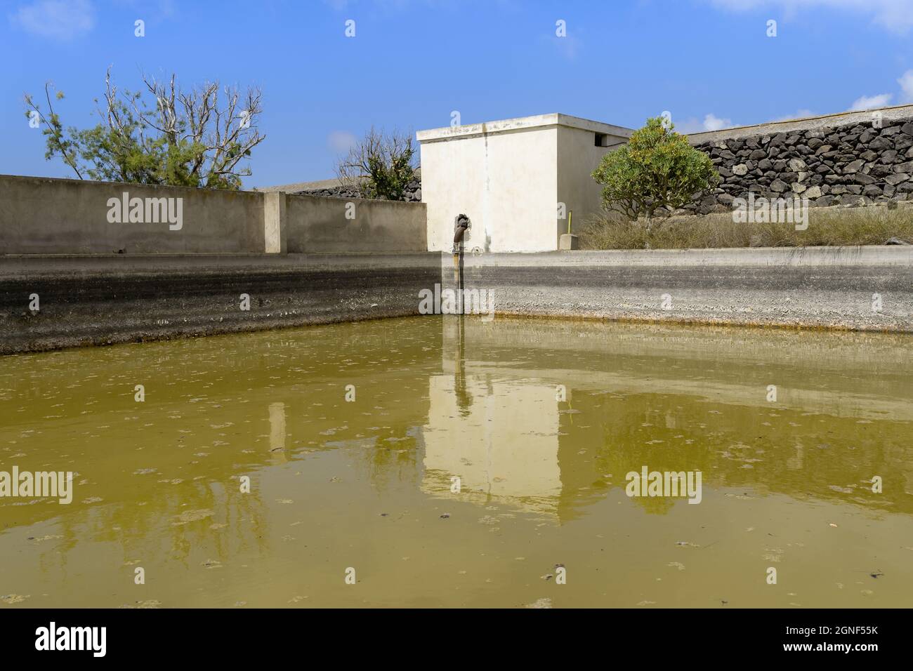 bassin d'eau pour l'irrigation. industrie agricole Photo Stock - Alamy