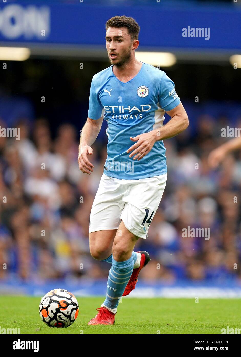 Aymeric Laporte de Manchester City lors du match de la Premier League au Stamford Bridge, Londres. Date de la photo: Samedi 25 septembre 2021. Banque D'Images